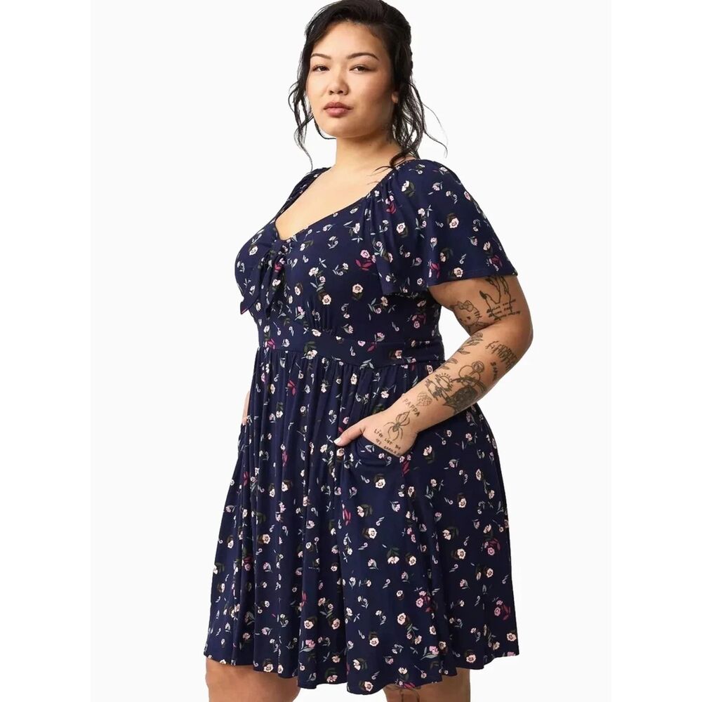 Torrid Blue Floral Dress